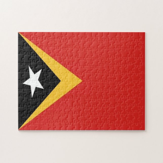 Quebra-cabeça Timor-Leste - Bandeira - (Horizontal)