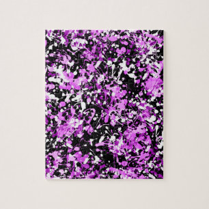 Quebra-cabeça Tinta Splatter na Orquídea