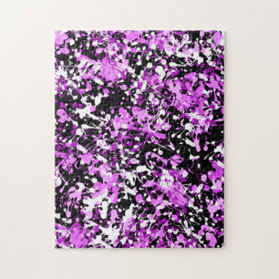 Quebra-cabeça Tinta Splatter na Orquídea