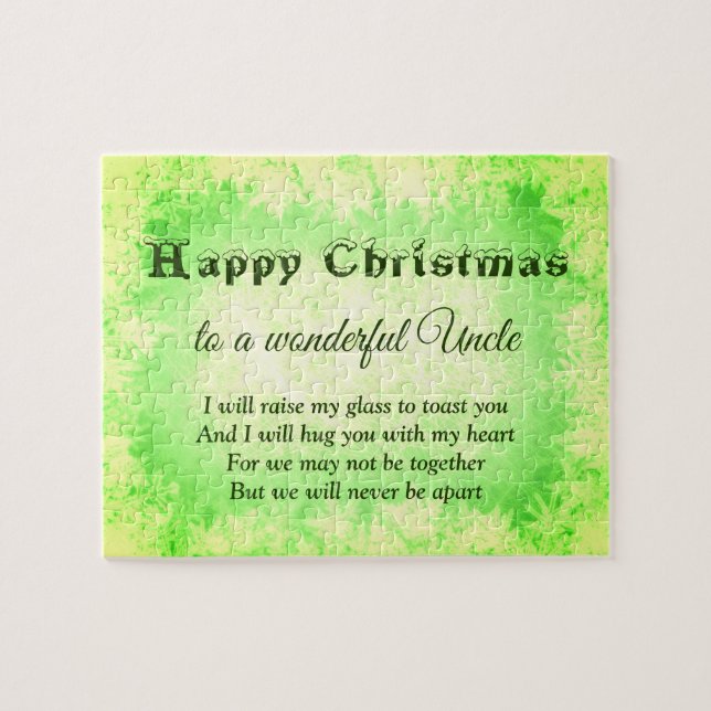 Quebra-cabeça Tio de Natal Feliz à Distância (Horizontal)