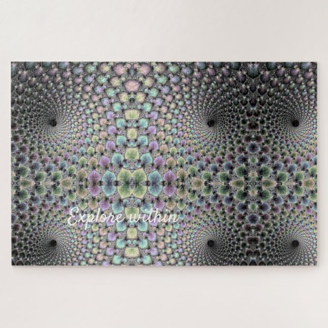 Quebra-cabeça Tipografia de Ilusão Óptica Geométrica Helix (Horizontal)