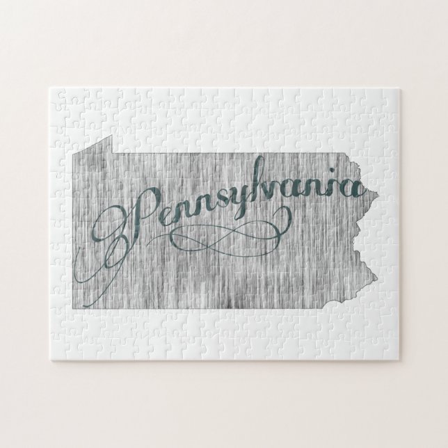 Quebra-cabeça Tipografia do estado da Pensilvânia (Horizontal)