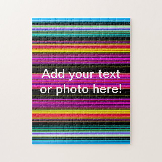 Quebra-cabeça Tiras coloridas finas - 2 (Vertical)