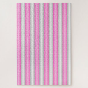 Quebra-cabeça Tiras Rosa Neon Modernas com Efeito 3D