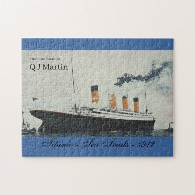 Quebra-cabeça Titanic Vintage Name Ship (Horizontal)