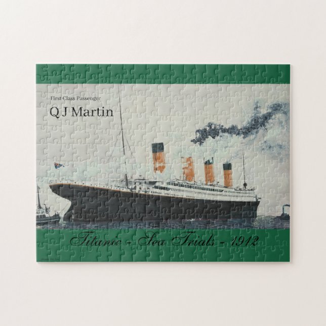 Quebra-cabeça Titanic Vintage Name Ship (Horizontal)