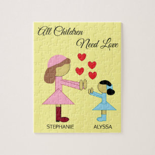 Quebra-cabeça Todas as Crianças Precisam De Amor: Amarelo Claro