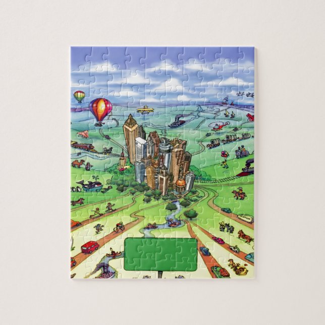 Quebra-cabeça Todas as estradas conduzem a Atlanta Geórgia (Vertical)