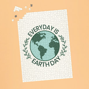 Quebra-cabeça Todo Dia é Dia da Terra - Amante da Terra Verde Vi