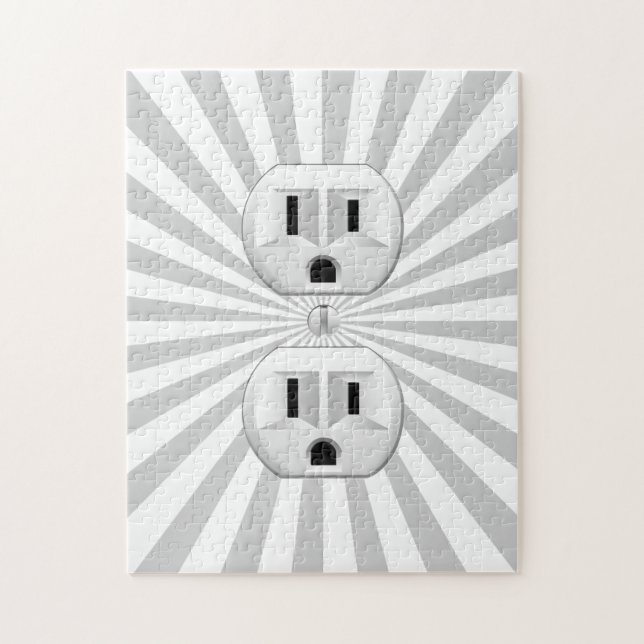 Quebra-cabeça Toma de Parede de Plug Elétrico Divertido Personal (Vertical)