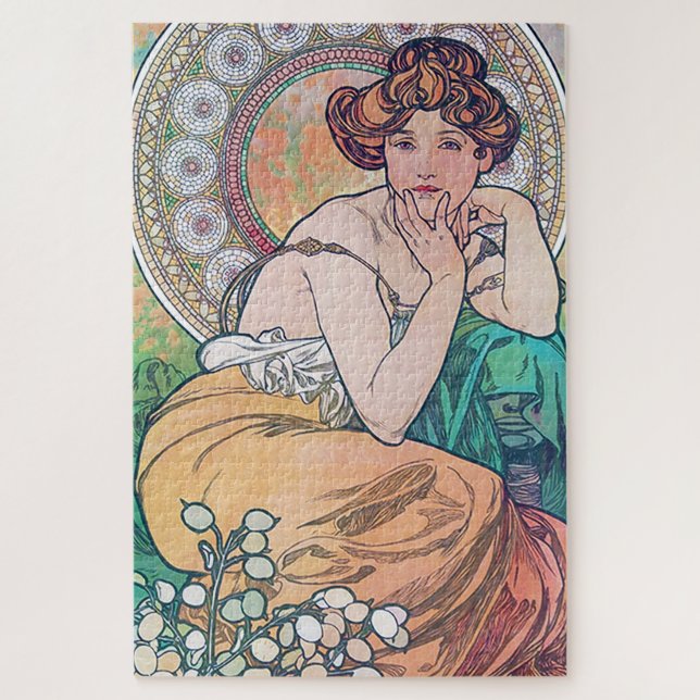 Quebra-cabeça Topaz (Quatro Joias), Alphonse Mucha (Vertical)