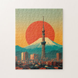 Quebra-cabeça Tóquio Japão vintage