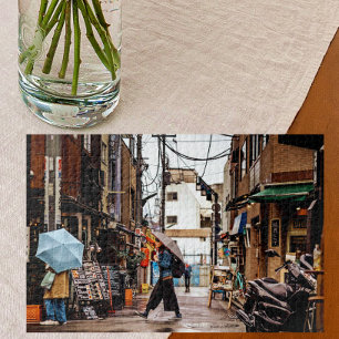 Quebra-cabeça Tóquio Street Scene Japão Guarda-chuvas Desafiando