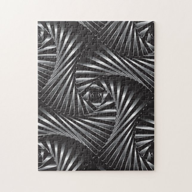 Quebra-cabeça Torcido - aço preto (Vertical)