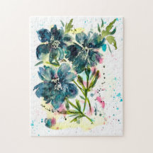 Torne o caminho para a alegria Aquarela Azul Arte 