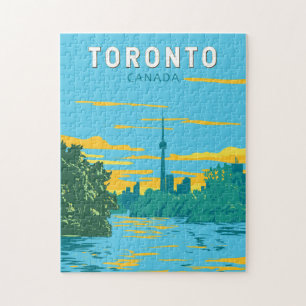 Quebra-cabeça Toronto Canada Viagem Art Vintage