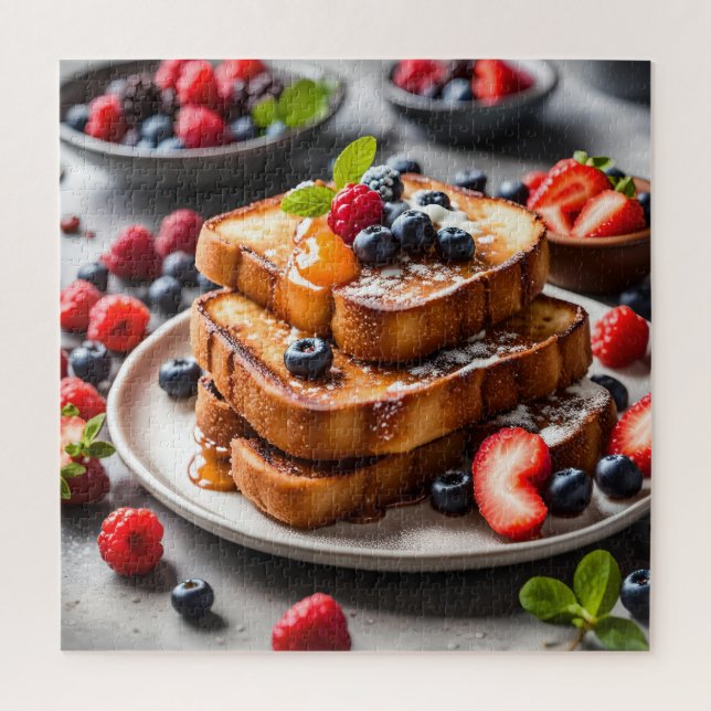 Quebra-cabeça Torrada Francesa com Frutas Vermelhas (Vertical)