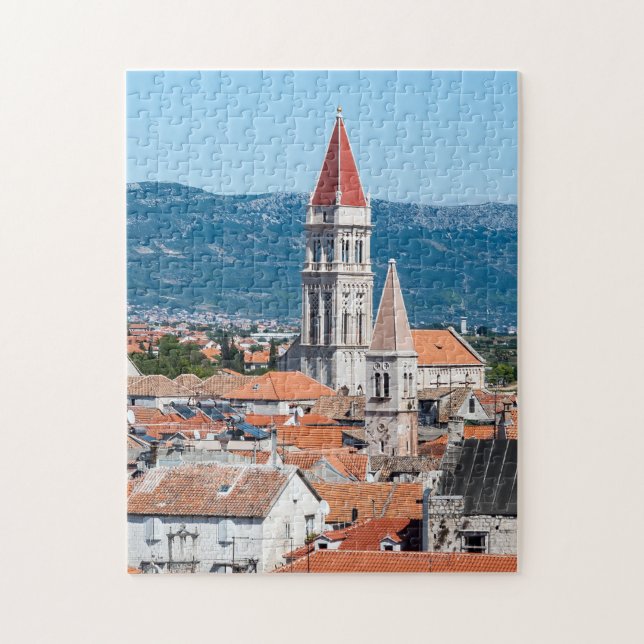 Quebra-cabeça Torre da catedral de Trogir - Dalmácia, Croácia (Vertical)