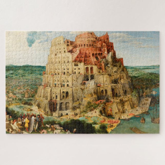 Quebra-cabeça Torre de Babel de Peter Bruegel, o Velho (Horizontal)