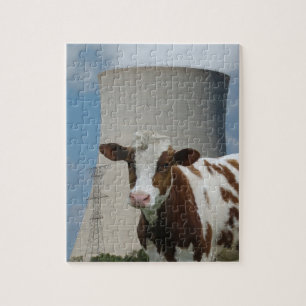 Quebra-cabeça Torre de refrigeração de energia nuclear e de vaca