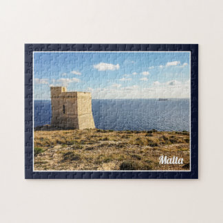 Quebra-cabeça Torre de Tal Hamrija de Malta e Ilha de Filfla