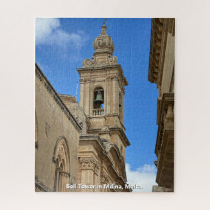 Quebra-cabeça Torre do Sino em Mdina, Malta.