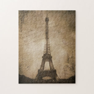 Quebra-cabeça torre Eiffel do vintage