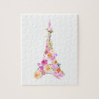 Quebra-cabeça Torre Eiffel floral