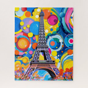 Quebra-cabeça Torre Eiffel Pop Art