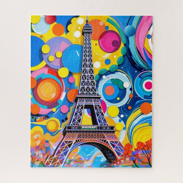 Quebra-cabeça Torre Eiffel Pop Art (Vertical)