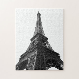 Quebra-cabeça Torre Eiffel Preta e Branca - Paris Viagem