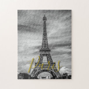 Quebra-cabeça Torre Eiffel Preto e Branco Paris França