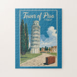 Quebra-cabeça Torre tenente de Pisa Itália, Viagem Art Vintage<br><div class="desc">Torre de Pisa em estilo de arte vetorial. A Torre de Pisa,  ou simplesmente a Torre de Pisa,  é o campanil,  ou torre de sino livre,  da Catedral de Pisa.</div>