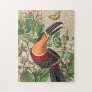 Quebra-cabeça Toucan Jungle Tropical Bird Beauful Antiguidade
