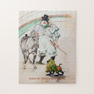 Quebra-cabeça Toulouse-Lautrec, Palhaço de Circo com Cavalo e Ma