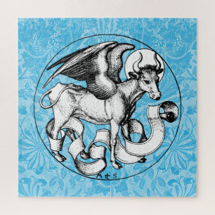 Quebra-cabeça Touro emblem envernizado do Luke, Rua do século 15