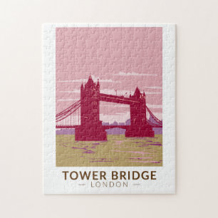Quebra-cabeça Tower Bridge London Viagem Art Vintage