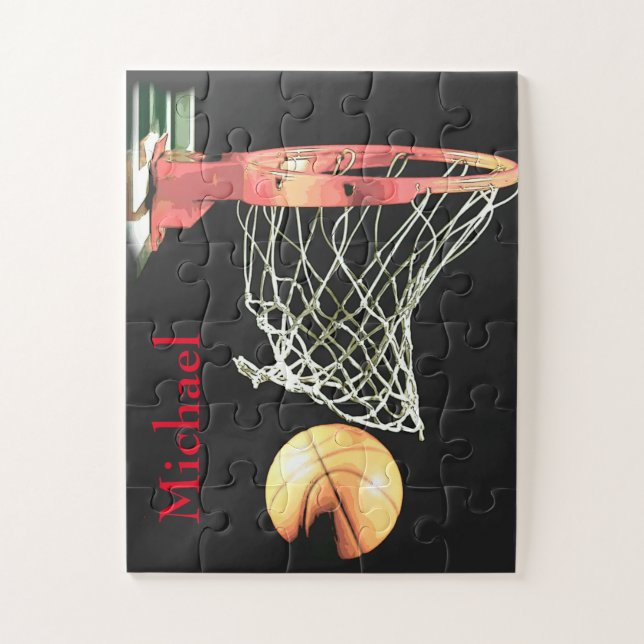 Quebra-cabeça Trabalho de arte de basquetebol (Vertical)