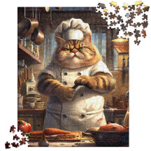 Trabalho de arte de Chef Realista de Gato Marrom
