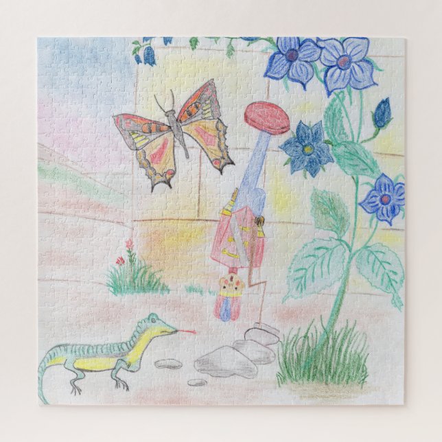 Quebra-cabeça Trabalho de arte de Crianças Personalizadas, brinq (Vertical)