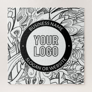 Quebra-cabeça Trabalho de arte de linha moderna e seu logotipo c