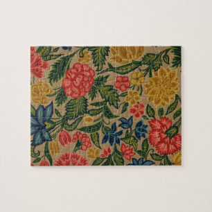 Quebra-cabeça Trabalho de arte do Jardim Floral Designer Vintage