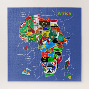 Quebra-cabeça Trabalho de arte do mapa africano 