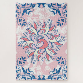 Quebra-cabeça Trabalho de arte Floral Rangoli Rosa
