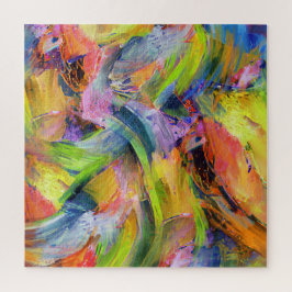 Quebra-cabeça Traços coloridos em amarelo