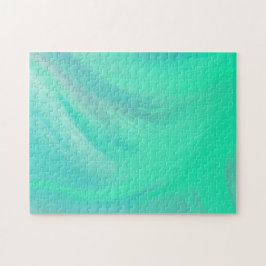 Quebra-cabeça Traços de Pincel Abstratos Turquesa Gradiente Ombr