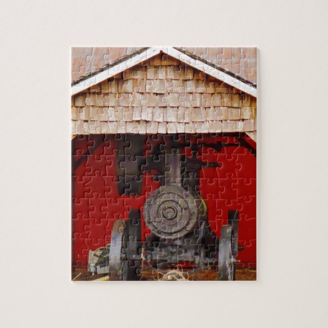 Quebra-cabeça Tracter Antiquado com Vapor (Vertical)