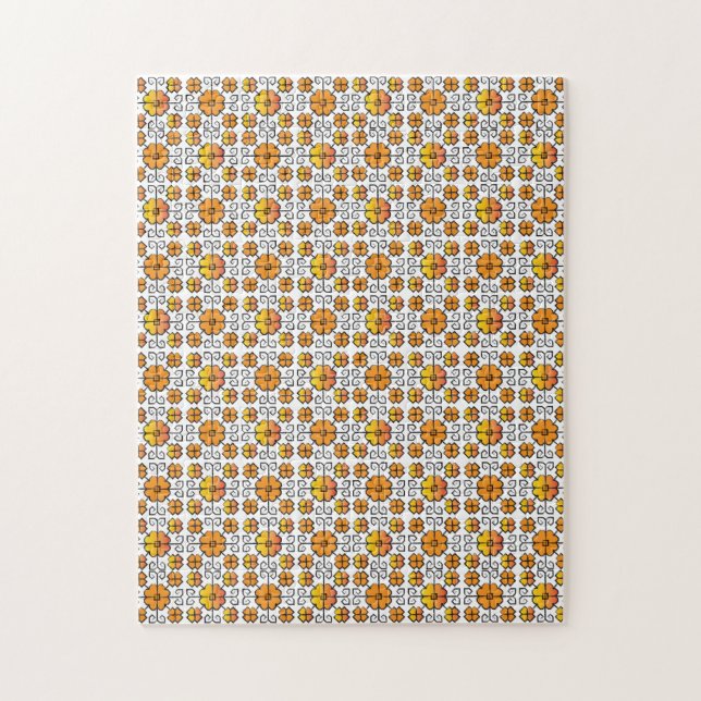 Quebra-cabeça Tradicional letão - símbolo SUN - padrão geométric (Vertical)