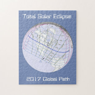 Quebra-cabeça Trajeto global do eclipse solar 2017 totais