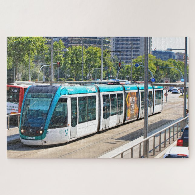 Quebra-cabeça Tram, Barcelona, Espanha (Horizontal)
